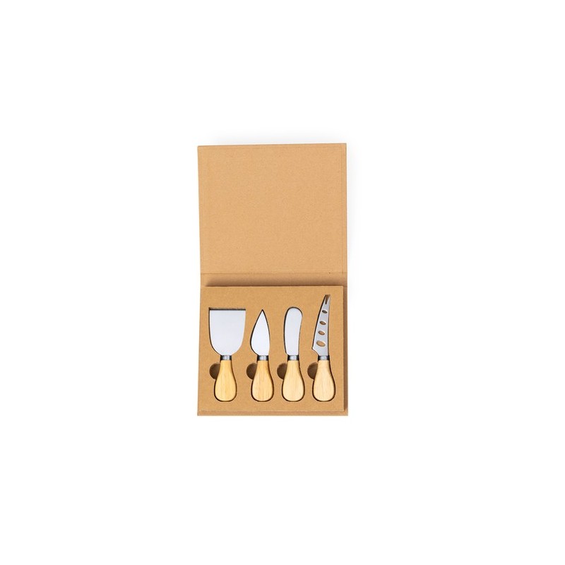 Set Éco-responsable de Fromages Personnalisé - Kubin Matières : bois personnalisable avec votre logo