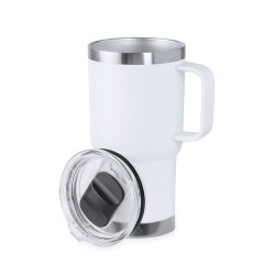 Tasse Isotherme Éco-responsable Personnalisée - Paster Couleurs : gris Matières : acier inoxydable recyclé impression logo haute