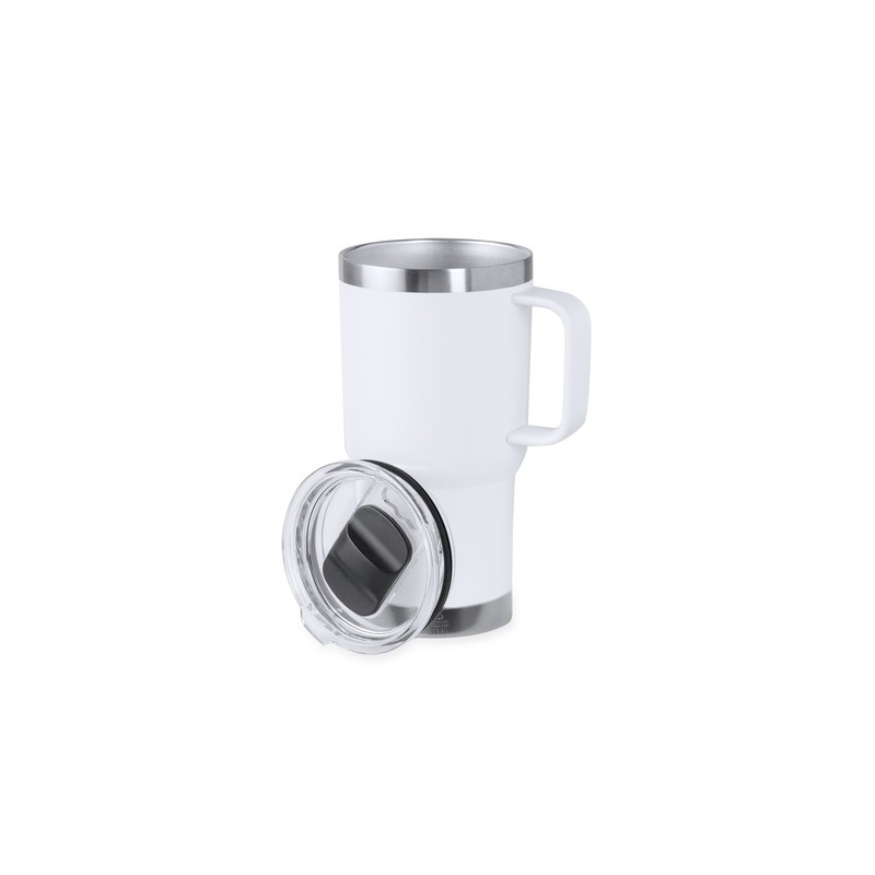 Tasse Isotherme Éco-responsable Personnalisée - Paster Couleurs : gris Matières : acier inoxydable recyclé impression logo haute