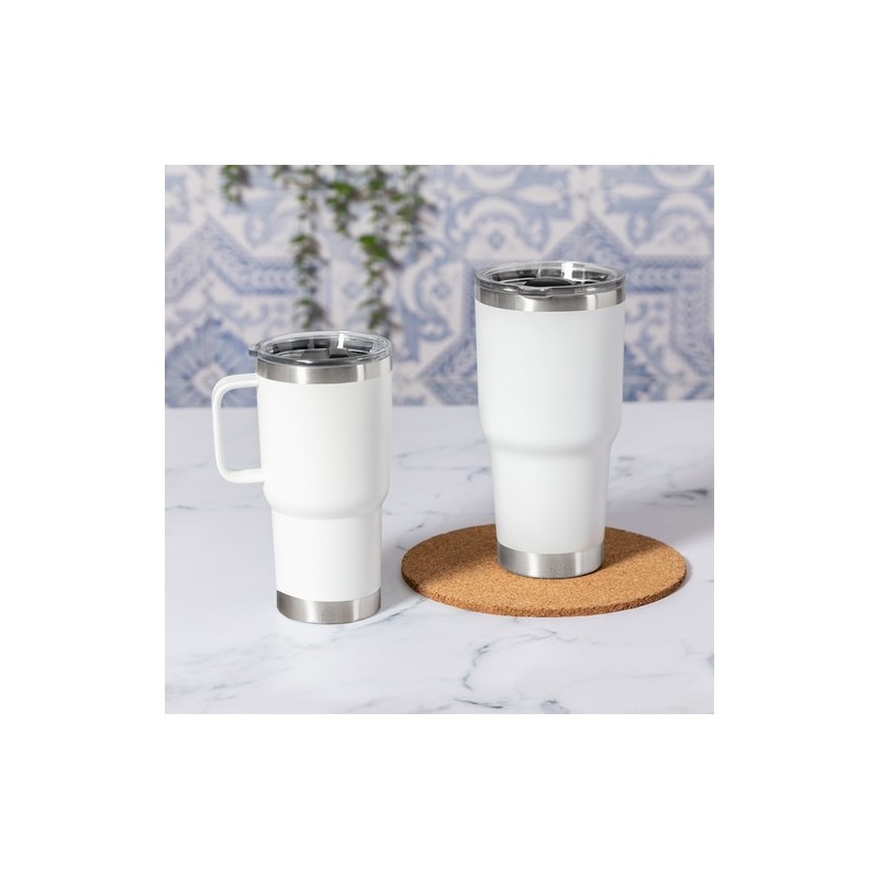 Tasse Isotherme Éco-responsable Personnalisée - Paster Couleurs : gris Matières : acier inoxydable recyclé cadeau affaires éléga