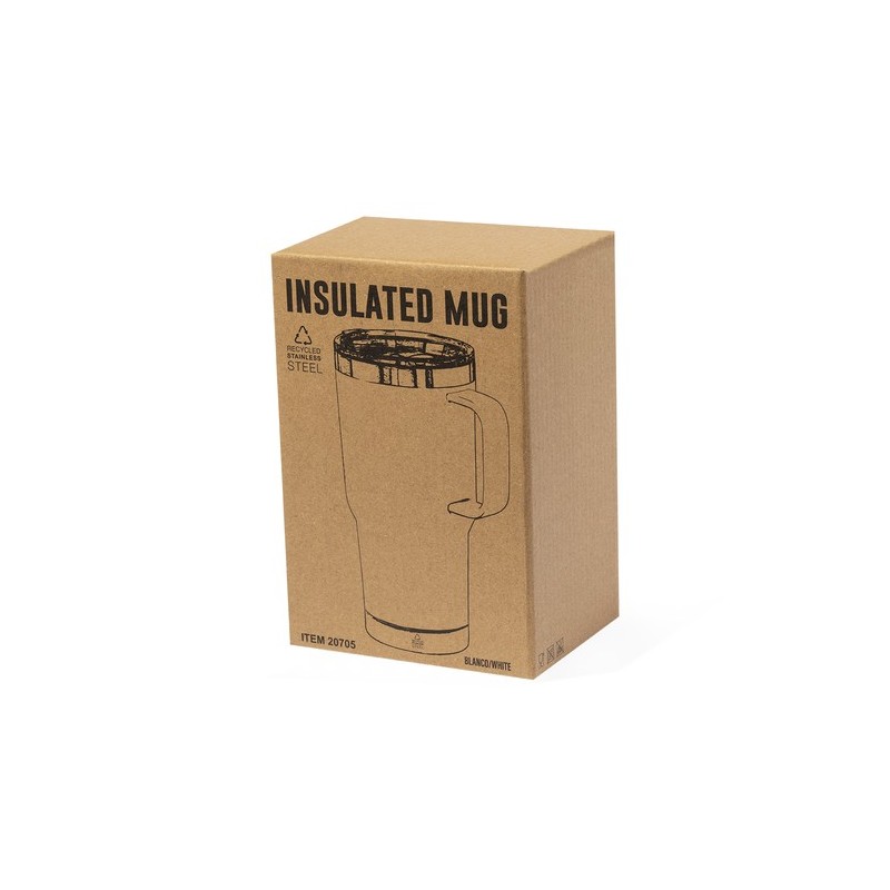 Tasse Isotherme Éco-responsable Personnalisée - Paster Couleurs : gris Matières : acier inoxydable recyclé impression logo haute