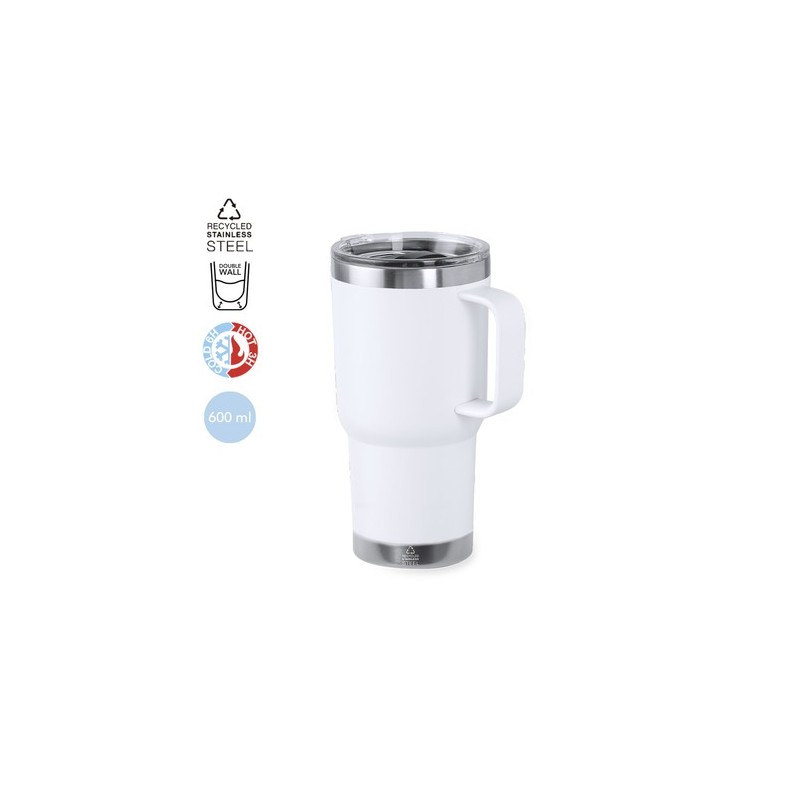 Tasse Isotherme Éco-responsable Personnalisée - Paster Couleurs : bleu marine Matières : acier inoxydable recyclé marquage laser