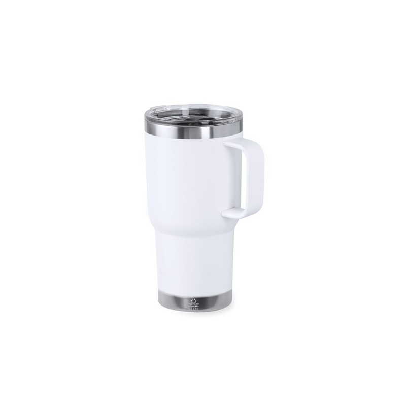 Tasse Isotherme Éco-responsable Personnalisée - Paster Couleurs : noir Matières : acier inoxydable recyclé accessoire événementi