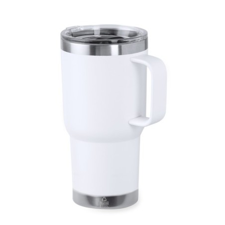 Tasse Isotherme Éco-responsable Personnalisée - Paster Couleurs : noir Matières : acier inoxydable recyclé accessoire événementi