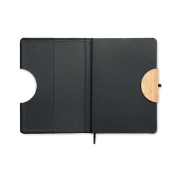 Carnet A5 Éco-responsable et Personnalisé 80 pages lignées RPET BLAMA Matières : papier Couleurs : noir impression haute définit