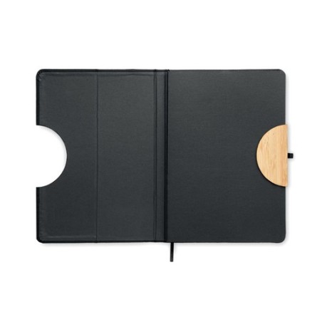 Carnet A5 Éco-responsable et Personnalisé 80 pages lignées RPET BLAMA Matières : papier Couleurs : noir impression haute définit
