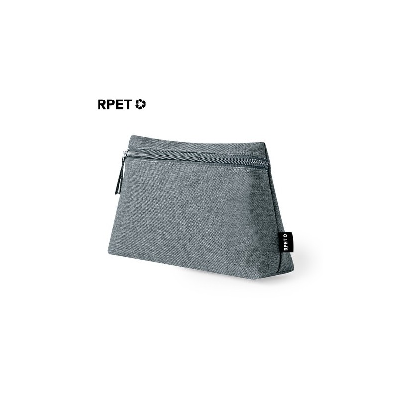 Trousse Éco-responsable Personnalisable Osoben Couleurs : gris Matières : polyester recyclé marquage laser ultra précis