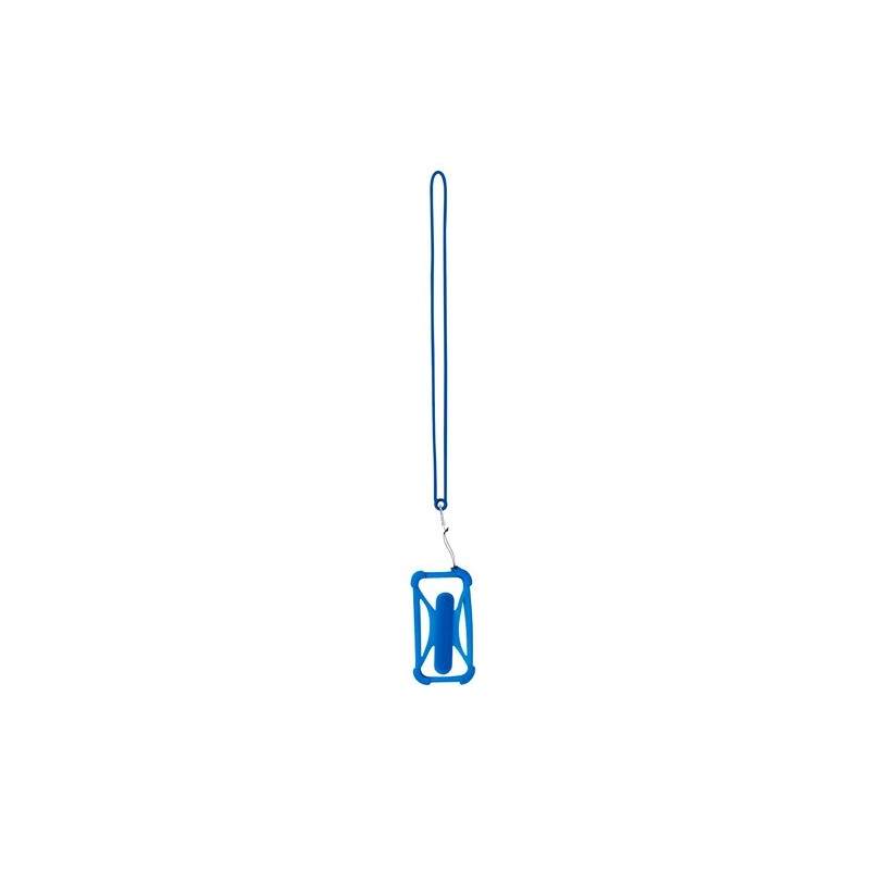 Lanyard Pratique Personnalisé pas cher - Kesey Matières : silicone Couleurs : bleu objet promotionnel éco-responsable