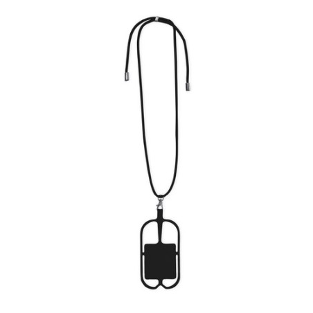 Lanyard Pratique et Personnalisé - Sebly Matières : silicone Couleurs : noir personnalisable avec votre logo