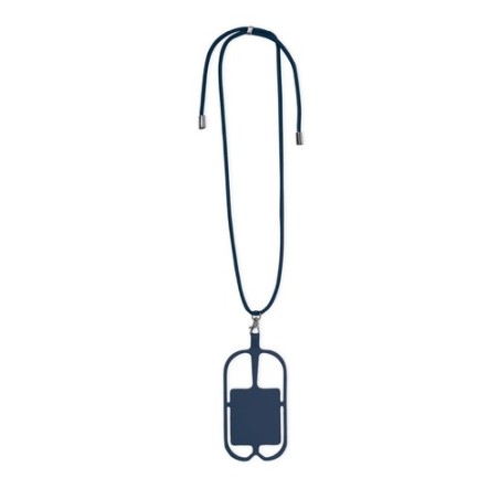 Lanyard Pratique et Personnalisé - Sebly Matières : silicone Couleurs : bleu objet promotionnel éco-responsable