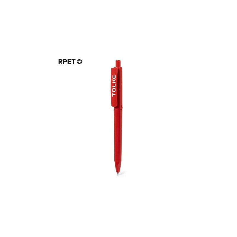 Stylo Bille Éco-responsable Personnalisé - Dontiox Matières : PET recyclé Couleurs : rouge personnalisation rapide en France