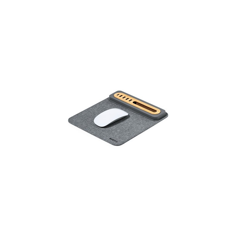 Tapis Souris Personnalisé Multifonction Pratique Craig Matières : bambou Couleurs : gris cadeau entreprise pas cher