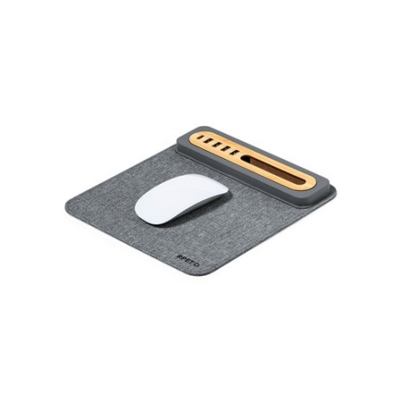 Tapis Souris Personnalisé Multifonction Pratique Craig Matières : bambou Couleurs : gris cadeau entreprise pas cher