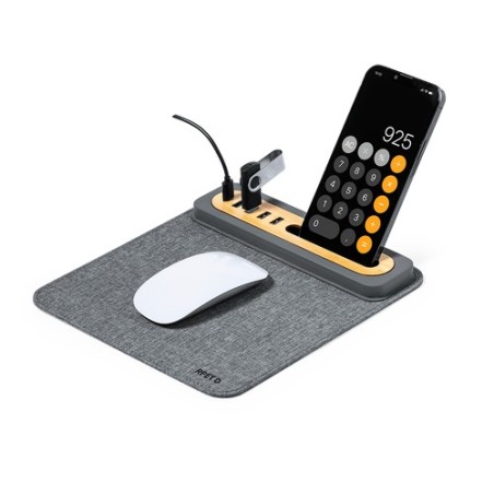 Tapis Souris Personnalisé Multifonction Pratique Craig Matières : bambou Couleurs : gris goodies publicitaire événementiel