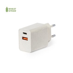 Chargeur USB Éco-responsable et Rapide Personnalisé pas cher - Avery Matières : ABS Couleurs : naturel 2