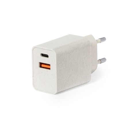 Chargeur USB Éco-responsable et Rapide Personnalisé pas cher - Avery Matières : ABS Couleurs : naturel cadeau entreprise pas che