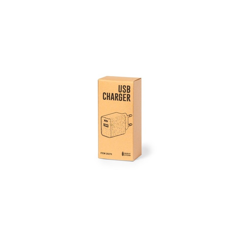 Chargeur USB Éco-responsable et Rapide Personnalisé pas cher - Avery Matières : ABS Couleurs : naturel impression haute définiti