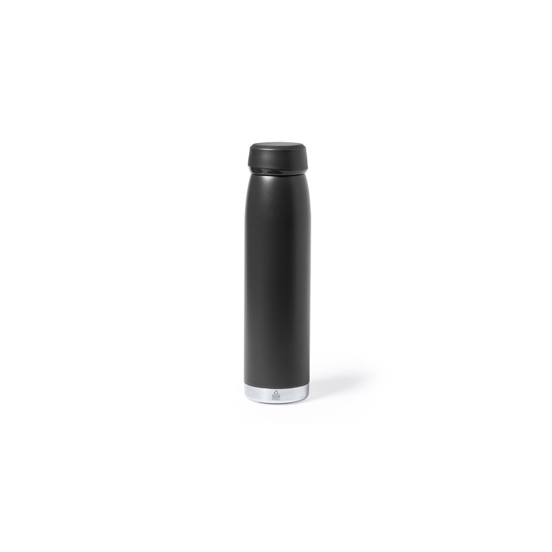 Bidon Isotherme Éco-responsable Thermique Nimay Couleurs : noir Matières : acier inoxydable recyclé