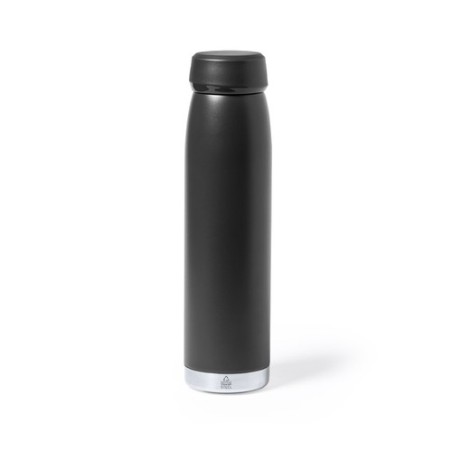 Bidon Isotherme Éco-responsable Thermique Nimay Couleurs : noir Matières : acier inoxydable recyclé