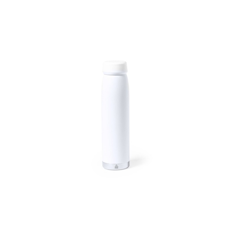 Bidon Isotherme Éco-responsable Thermique Nimay Couleurs : noir Matières : acier inoxydable recyclé cadeau collaborateur premium