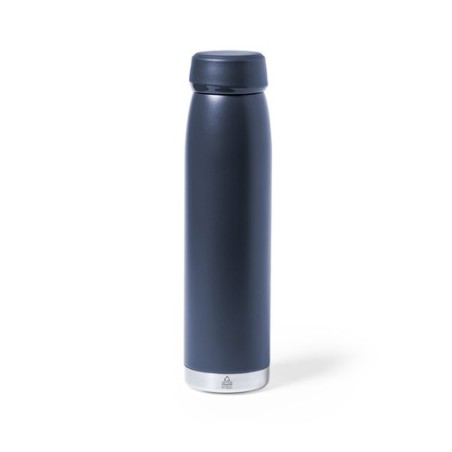 Bidon Isotherme Éco-responsable Thermique Nimay Couleurs : noir Matières : acier inoxydable recyclé cadeau client original