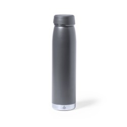 Bidon Isotherme Éco-responsable Thermique Nimay Couleurs : noir Matières : acier inoxydable recyclé cadeau affaires élégant