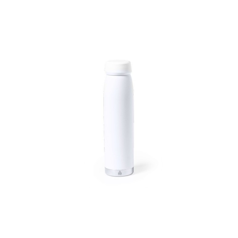 Bidon Isotherme Éco-responsable Thermique Nimay Couleurs : noir Matières : acier inoxydable recyclé marquage laser ultra précis