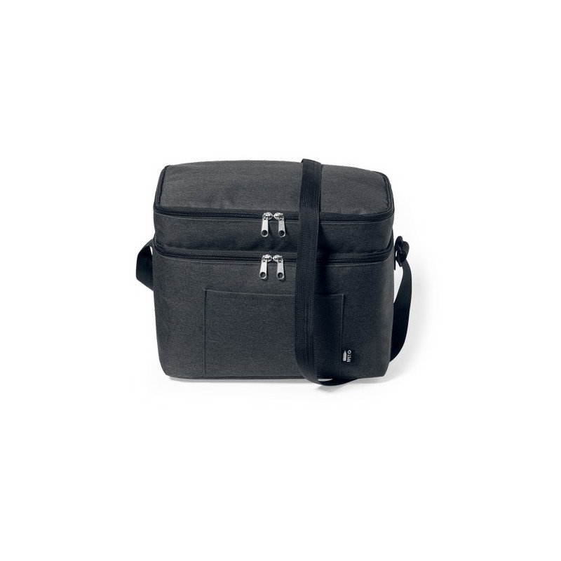 Sac Isotherme Éco-responsable Personnalisé - Glacière Teindor Matières : PEVA Couleurs : noir impression haute définition