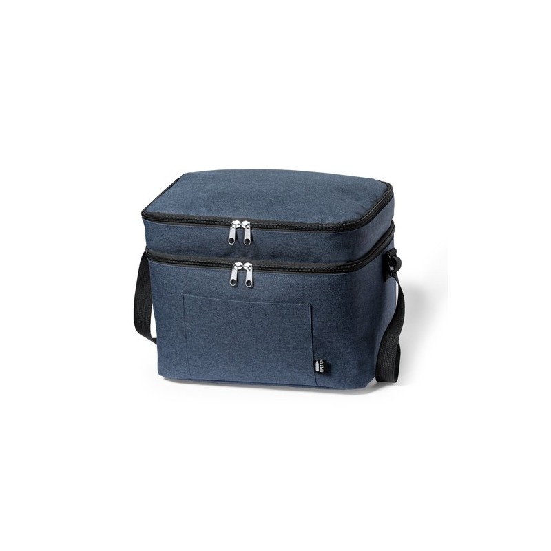 Sac Isotherme Éco-responsable Personnalisé - Glacière Teindor Matières : PEVA Couleurs : bleu marine objet promotionnel éco-resp