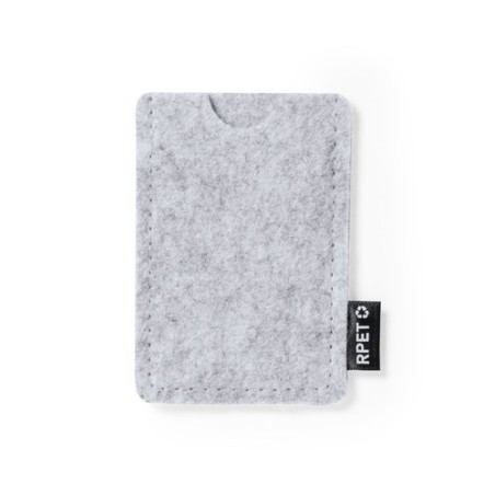 Porte-Cartes Éco-responsable et Élégant Personnalisé - Habirok Matières : PET recyclé Couleurs : gris