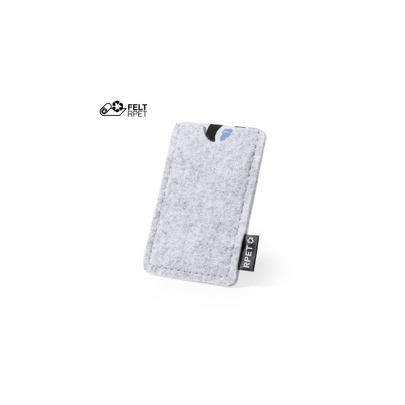 Porte-Cartes Éco-responsable et Élégant Personnalisé - Habirok Matières : PET recyclé Couleurs : gris personnalisable avec votre