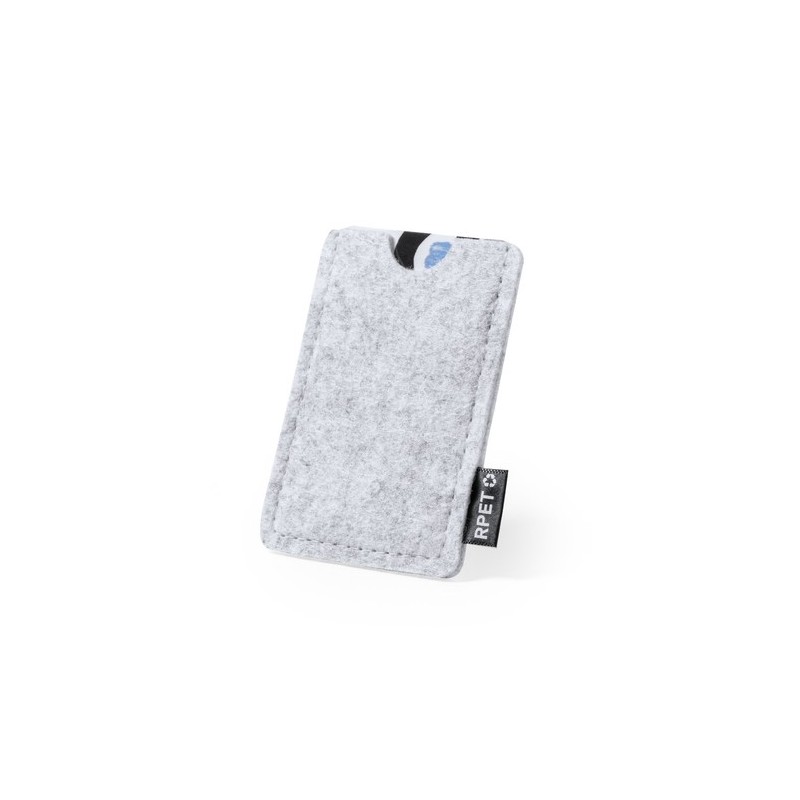 Porte-Cartes Éco-responsable et Élégant Personnalisé - Habirok Matières : PET recyclé Couleurs : gris impression haute définitio