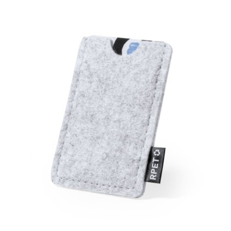 Porte-Cartes Éco-responsable et Élégant Personnalisé - Habirok Matières : PET recyclé Couleurs : gris impression haute définitio