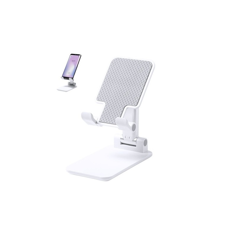 Support Pliable Éco-responsable pour Tablettes et Smartphones - Reviton Couleurs : blanc personnalisable avec votre logo