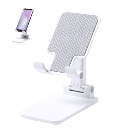 Support Pliable Éco-responsable pour Tablettes et Smartphones - Reviton Couleurs : blanc personnalisable avec votre logo
