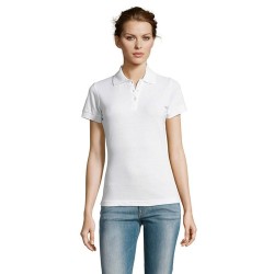 Polo polycoton personnalisé pour femme - PRIME Matières : PET Taille textile : S Couleurs : blanc goodies personnalisé en stock