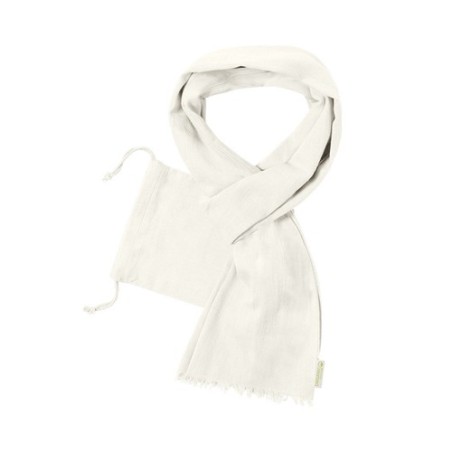Foulard Éco-responsable en Coton Bio Personnalisé pas cher - Betty Matières : coton organique Couleurs : naturel