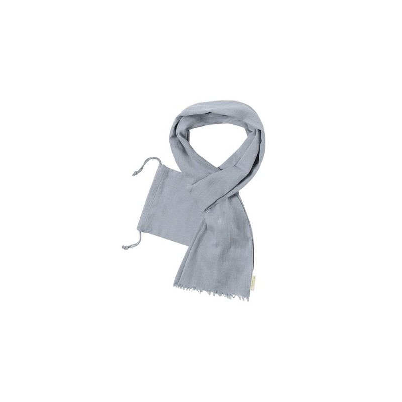 Foulard Éco-responsable en Coton Bio Personnalisé pas cher - Betty Matières : coton organique Couleurs : gris cadeau entreprise 