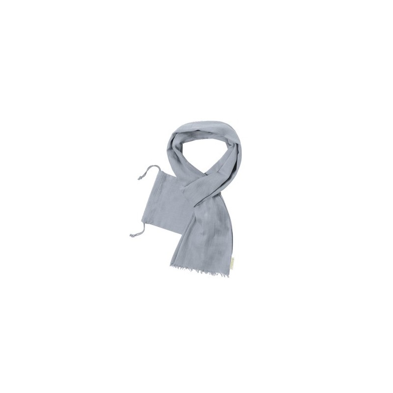 Foulard Éco-responsable en Coton Bio Personnalisé pas cher - Betty Matières : coton organique Couleurs : gris objet promotionnel