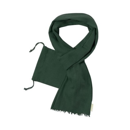 Foulard Éco-responsable en Coton Bio Personnalisé pas cher - Betty Matières : coton organique Couleurs : vert foncé impression h