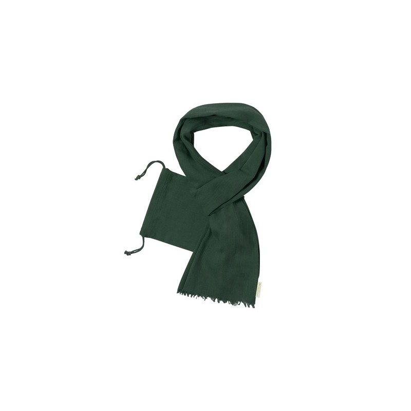 Foulard Éco-responsable en Coton Bio Personnalisé pas cher - Betty Matières : coton organique Couleurs : bleu marine objet promo