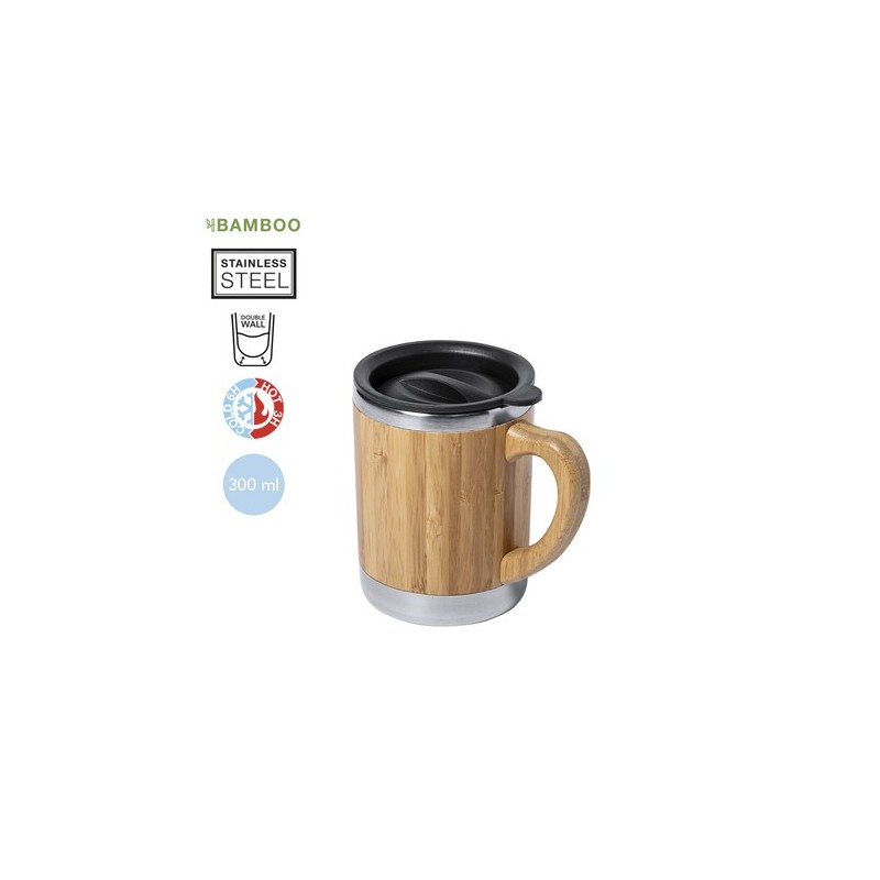 Mug Isotherme Personnalisable Thermique Vanatin Matières : bambou