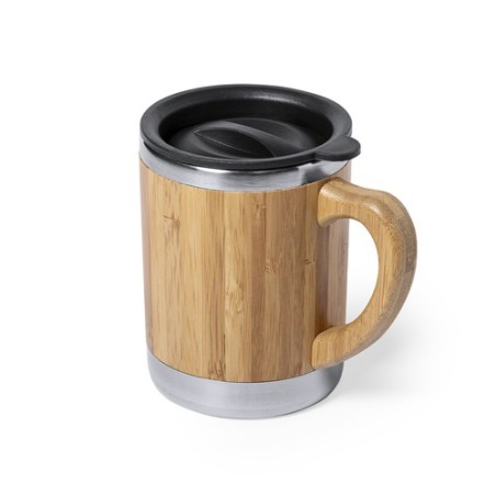 Mug Isotherme Personnalisable Thermique Vanatin Matières : bambou cadeau entreprise pas cher