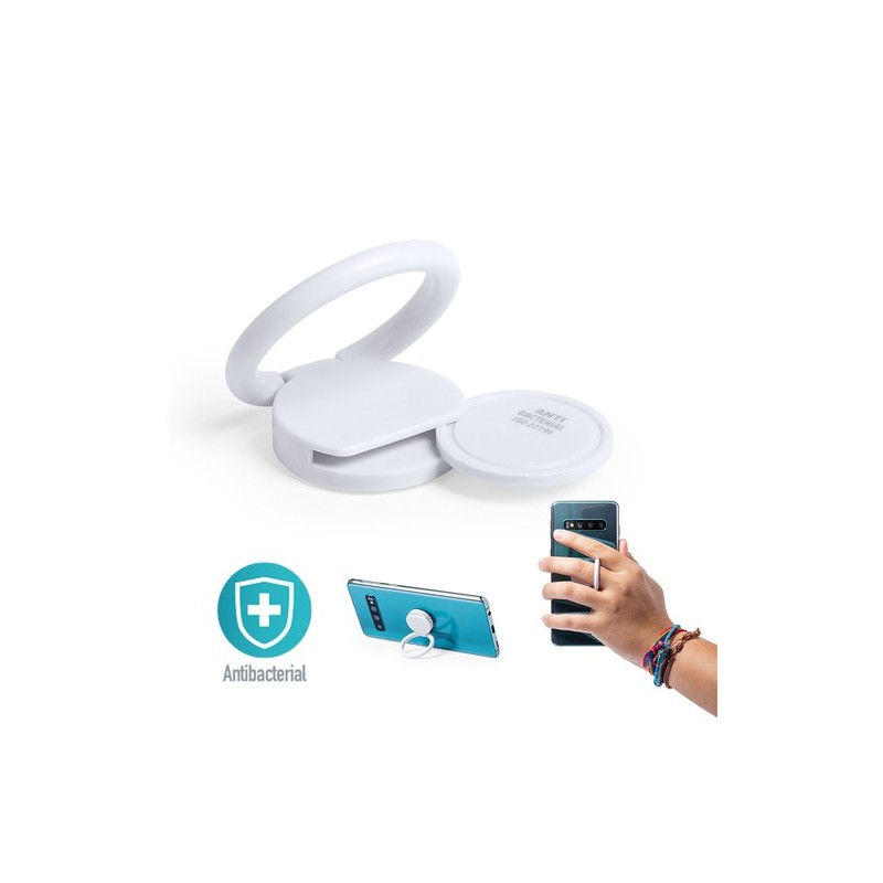 Support Antibactérien Personnalisé pour Smartphone - Sustre Couleurs : blanc personnalisable avec votre logo