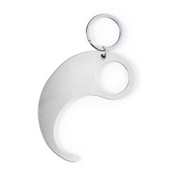 Porte-Clés Anticontact Personnalisé Éco-responsable - Kozko Matières : aluminium Couleurs : argenté