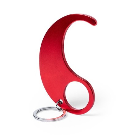 Porte-Clés Anticontact Personnalisé Éco-responsable - Kozko Matières : aluminium Couleurs : argenté impression logo haute qualit