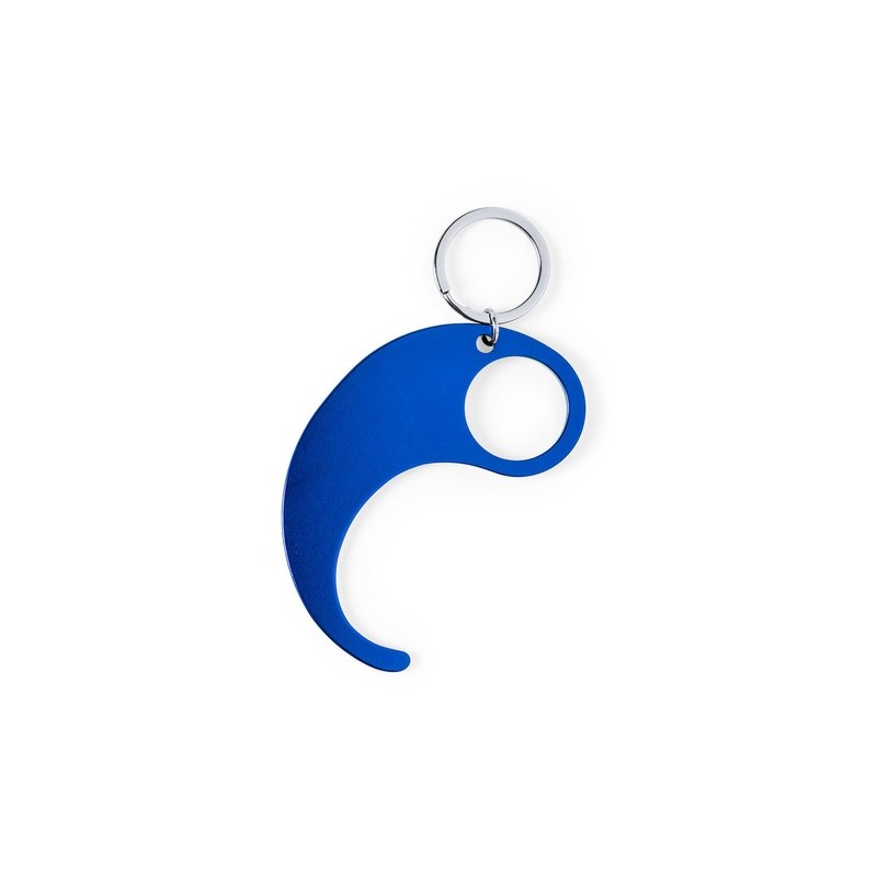 Porte-Clés Anticontact Personnalisé Éco-responsable - Kozko Matières : aluminium Couleurs : argenté impression logo haute qualit
