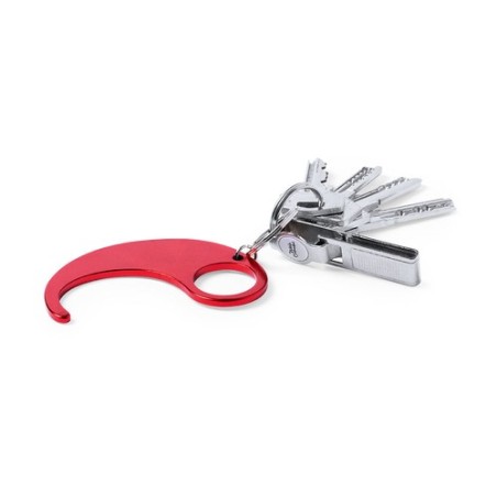 Porte-Clés Anticontact Personnalisé Éco-responsable - Kozko Matières : aluminium Couleurs : bleu personnalisation sur mesure