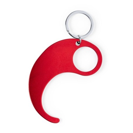 Porte-Clés Anticontact Personnalisé Éco-responsable - Kozko Matières : aluminium Couleurs : bleu marquage laser ultra précis