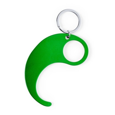 Porte-Clés Anticontact Personnalisé Éco-responsable - Kozko Matières : aluminium Couleurs : bleu personnalisation rapide en Fran